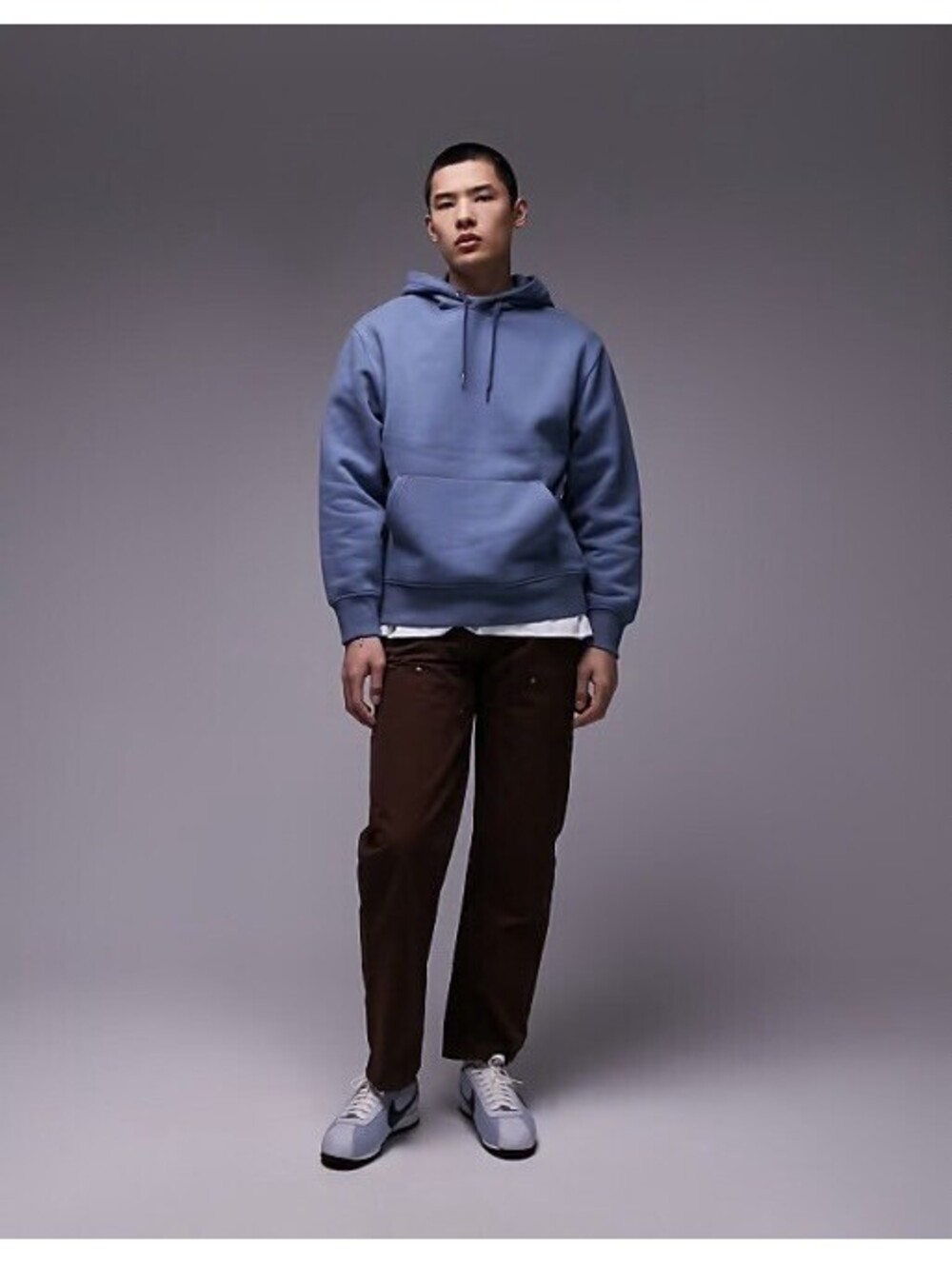Topman Men’s Classic Pullover Hoodie In Blue (Size L)